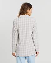 Thumbnail for your product : Missguided Check Longline Blazer