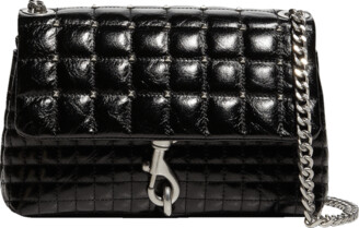 Rebecca Minkoff Edie Square Quilted Patent Leather Crossbody Bag