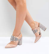 Thumbnail for your product : ASOS Design PERFECT COMBO Wide Fit Bridal Embellished Heels