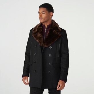 wool jacket with fur