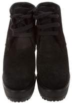 Thumbnail for your product : Burberry Suede Platform Booties