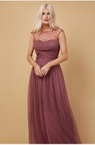 Thumbnail for your product : Little Mistress Bridesmaid Justice Mauve Embellished Maxi Dress