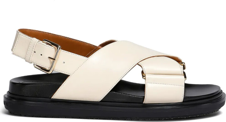 Marni Cross-Strap Flat Sandals - ShopStyle