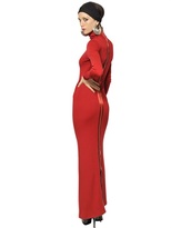 Thumbnail for your product : Jean Paul Gaultier Wool Punto Milano Long Dress