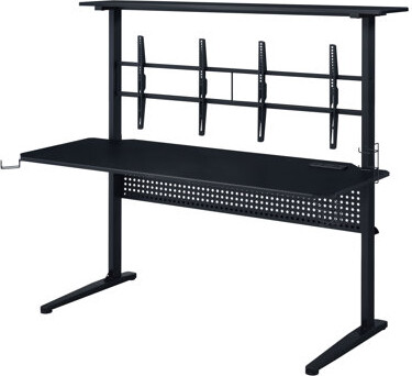 Inbox Zero Canzi Gaming Table with USB Port in Black