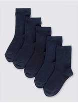 Thumbnail for your product : Marks and Spencer 5 Pairs of FreshfeetTM Cotton Rich School Socks (2-14 Years)