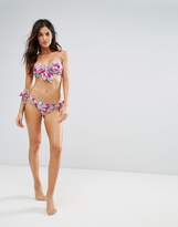 Thumbnail for your product : Playful Promises Mix And Match Floral Rose Tie Side Bikini Bottoms