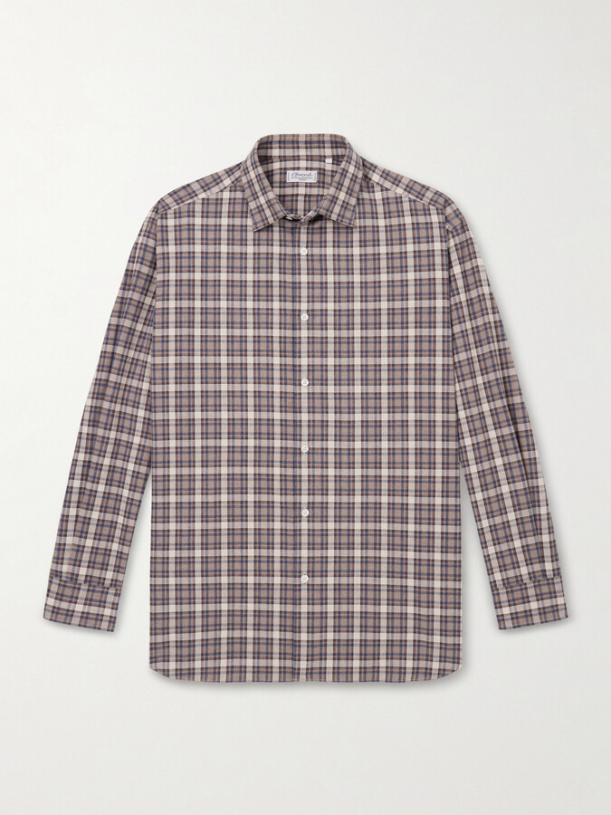 Charvet Checked Cotton-Flannel Shirt