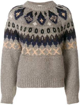 Forte Forte lurex nordic knit sweater