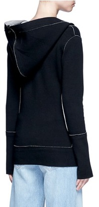 Norma Kamali Reversible bonded jersey zip hoodie