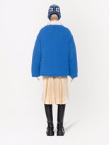 Thumbnail for your product : Miu Miu Crochet-Knit Wool Jacket