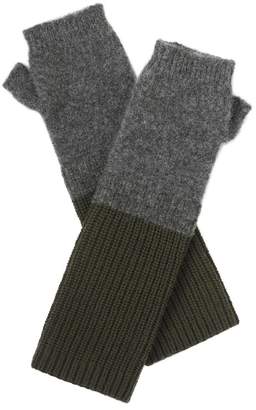 Amanda Wakeley Hamada Khaki Cashmere Gloves