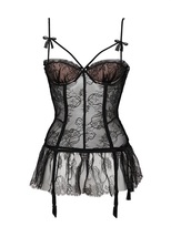 Thumbnail for your product : Chantal Thomass Tulle & Leavers Lace Corset