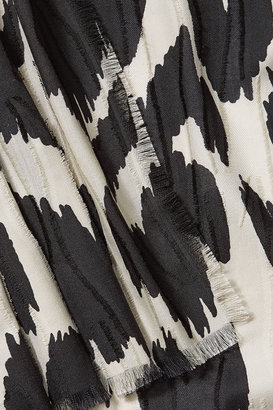 Burberry Cashmere-Wool-Silk Printed Scarf