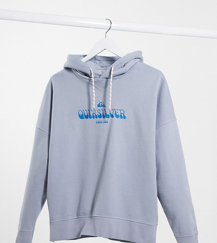 washed blue hoodie