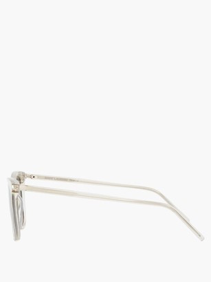Saint Laurent D-frame Transparent Acetate Sunglasses - Beige