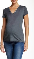 Thumbnail for your product : Michael Stars Short Sleeve Henley Tee (Maternity)