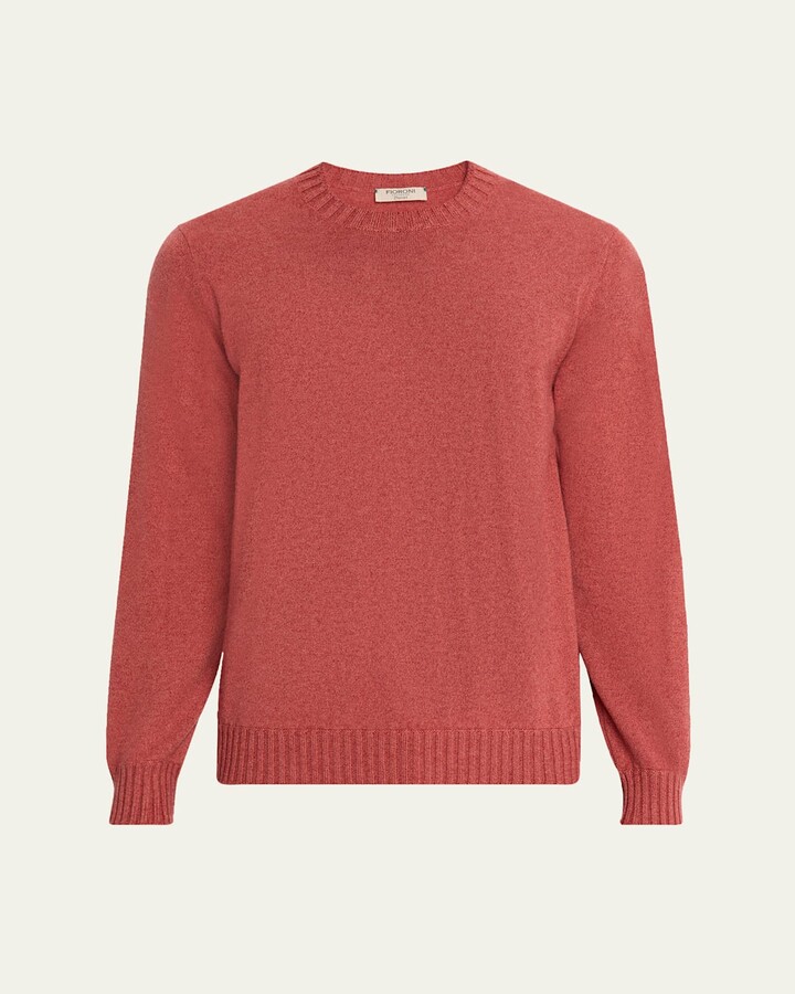 Fioroni Men's Duvet Cashmere Crewneck Sweater