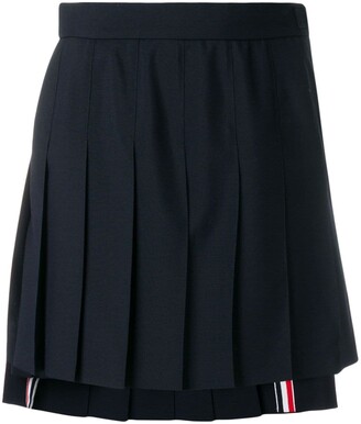 Thom Browne Asymmetric Pleated Miniskirt
