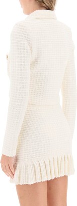 Self-Portrait cropped jacket in sequin knit - ShopStyle