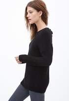 Thumbnail for your product : Forever 21 Ribbon-Back Waffle Knit Sweater