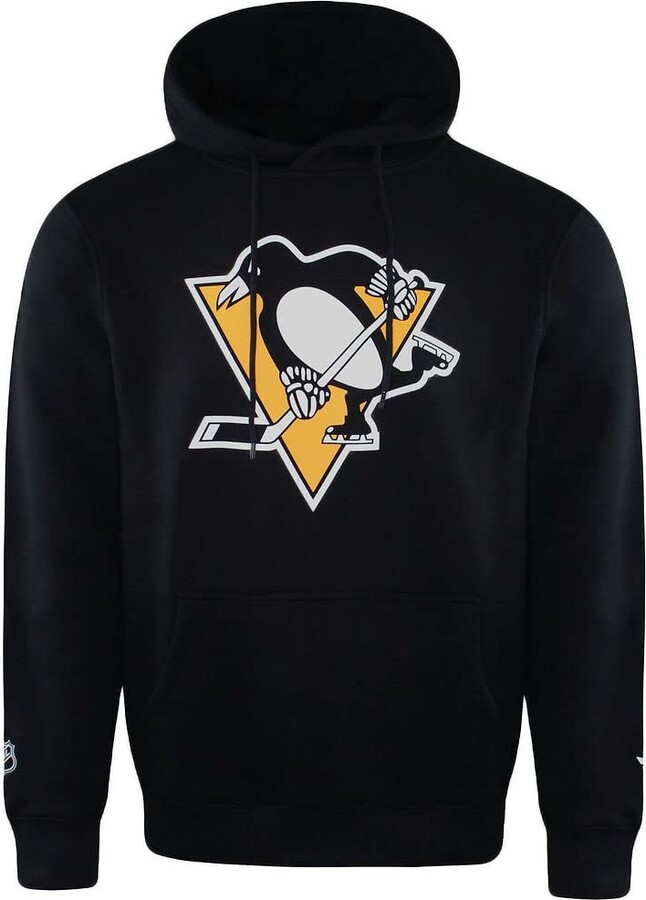 Fanatics Mid Essentials Crest Graphic Hoodie Pittsburgh Penguins Men Hoodies Black in Size:L