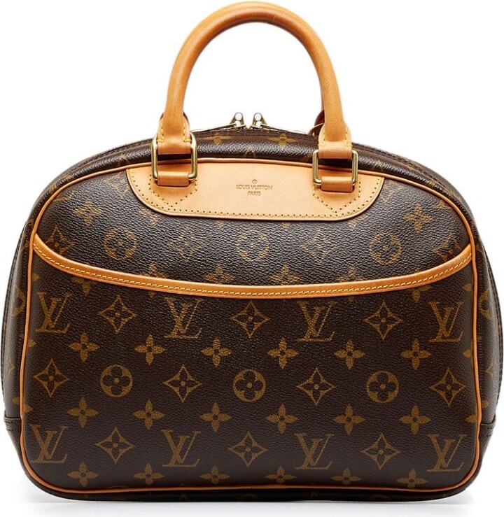 Louis Vuitton Trouville White Canvas Handbag (Pre-Owned)
