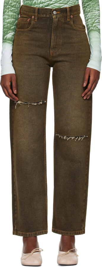 MM6 MAISON MARGIELA Brown 5-Pocket Jeans