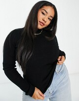 Thumbnail for your product : Brave Soul Plus rigby turtleneck jumper in black