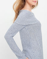 Thumbnail for your product : White House Black Market Off-The-Shoulder Marled Shine Sweater