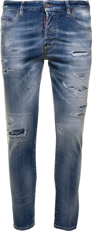 DSQUARED2 Blue Men's Slim Jeans | ShopStyle