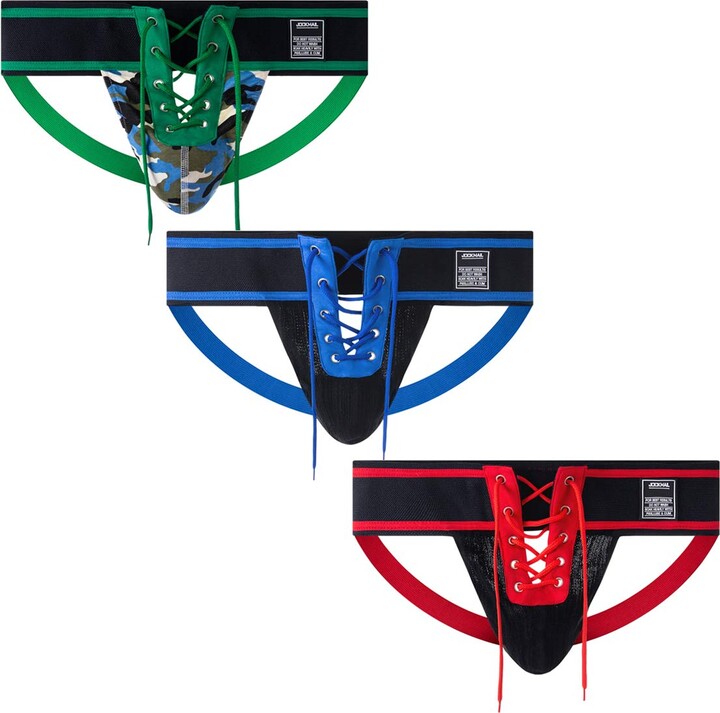JOCKMAIL 3PCS/Pack Men Jock Strap Athletic Supporter Mens Briefs Wide