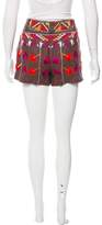 Thumbnail for your product : Tory Burch Embroidered Linen Shorts