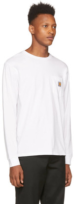 Carhartt Work In Progress White Pocket Long Sleeve T-Shirt