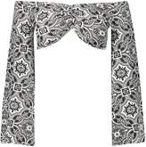 Thumbnail for your product : boohoo Bandana Print Off Shoulder Bell Sleeve Top