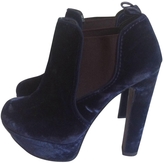 Thumbnail for your product : ASOS Blue Velvet Ankle boots