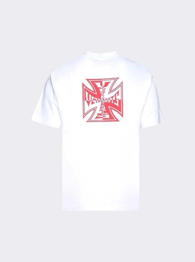 Vetements Double Biker Cross Logo Tee White