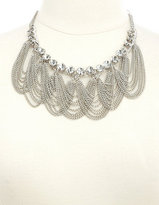 Thumbnail for your product : Charlotte Russe Draped Chain & Rhinestone Bib Necklace