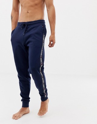 Tommy Hilfiger authentic cuffed lounge sweatpants with side logo taping in  navy - ShopStyle