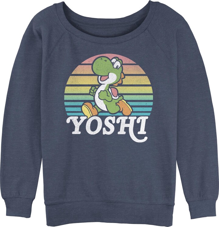 Nintendo Juniors' Yoshi Run Sloucher Terry Blue Heather