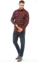 Thumbnail for your product : Kangaroo Poo Mens Checked Long Sleeve Flannel Shirt Navy/Red