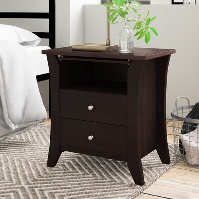 Nightstand With Pull Out Tray Shop The World S Largest Collection Of Fashion Shopstyle