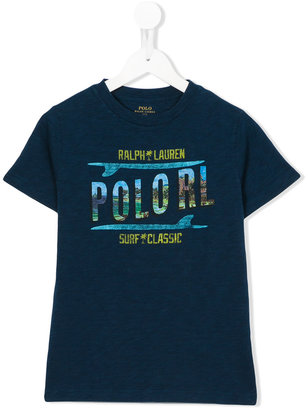 Ralph Lauren Kids - chest print t-shirt - kids - Cotton - 8 yrs