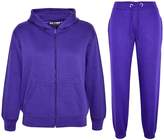 Thumbnail for your product : a2z4kids A2Z 4 Kids Kids Girls Boys Plain Tracksuit Hooded Hoodie Bottom Joggers 7-13