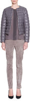 Thumbnail for your product : Piazza Sempione Lambskin Leather Puffer Jacket