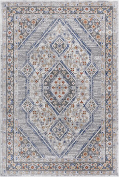Red Barrel Studio 8x10 Area Rug With Blue/cream/ Look, Non-shedding, Stain , For Home Living And Decor In Pattern, Various Uses