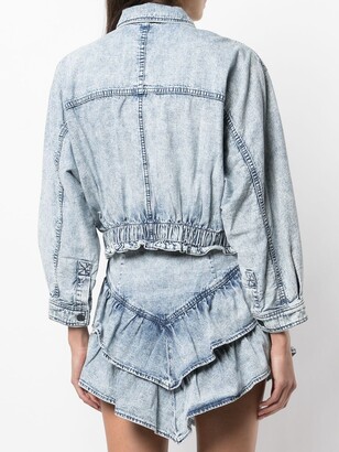 Mother The Fly Away Ruffle denim jacket