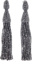 Thumbnail for your product : Oscar de la Renta Long Tassel Drop Clip Earrings
