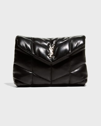 Saint Laurent Lou Puffer Pouch in Quilted Leather