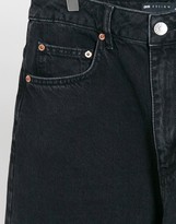 Thumbnail for your product : ASOS Petite DESIGN Petite High rise 'relaxed' dad jeans in washed black